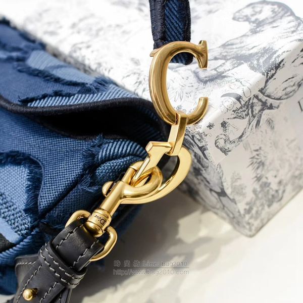 Dior包 迪奧Saddle Bag字母刺繡馬鞍包 Dior手提斜挎包  Dyd1418